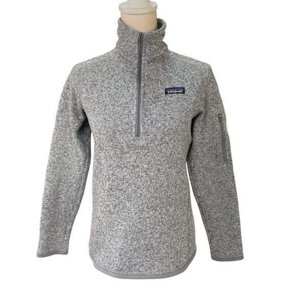 Patagonia Women's Better Sweater Fleece Lined Quarter Zip Grey Size Small - Picture 2 of 10